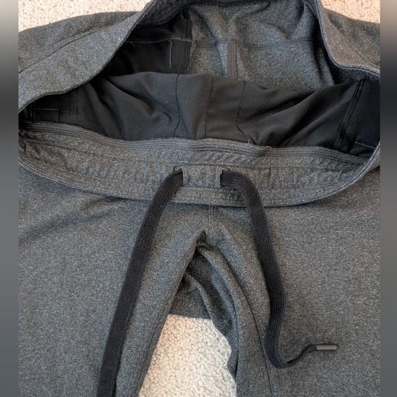 Lululemon Intent Jogger Pant Men XXL  Heather Black Drawstring Athleisure M5840S - Picture 7 of 9